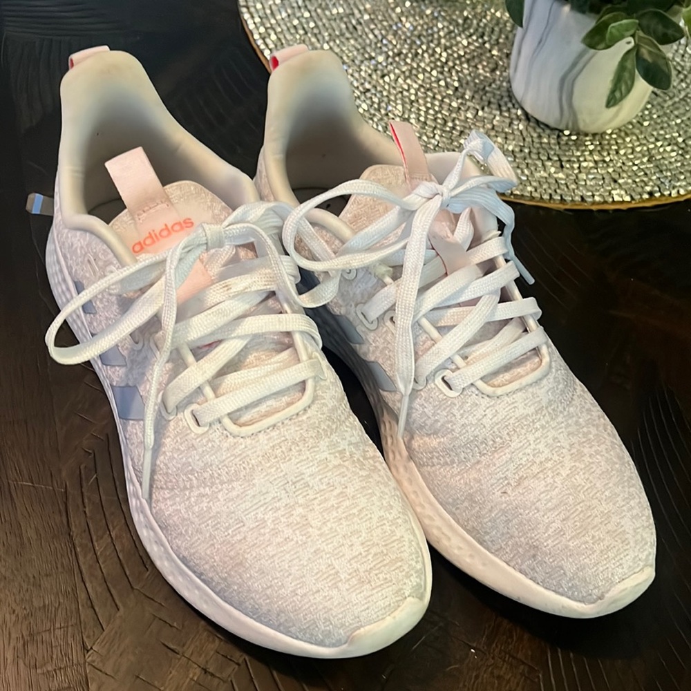 White Adidas Cloudfoam Sneakers